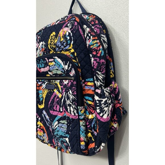 Vera Bradley Iconic Campus Large Backpack Butterfly Flutter Pattern-Retired EUC - Picture 3 of 9